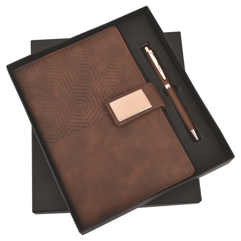 Hexa Rosegold Pen & Diary