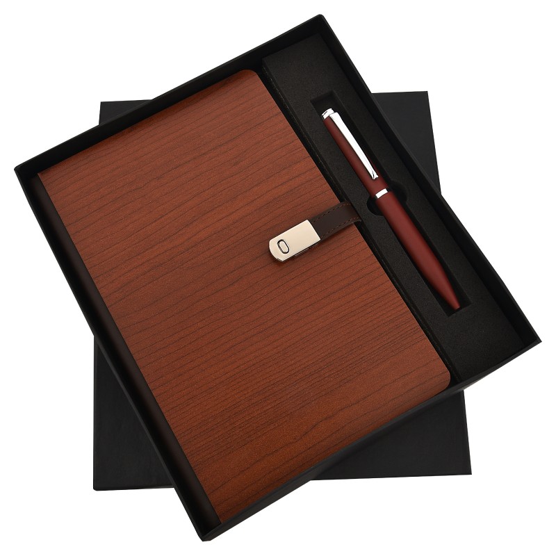 Wood Lock Pen & Diary