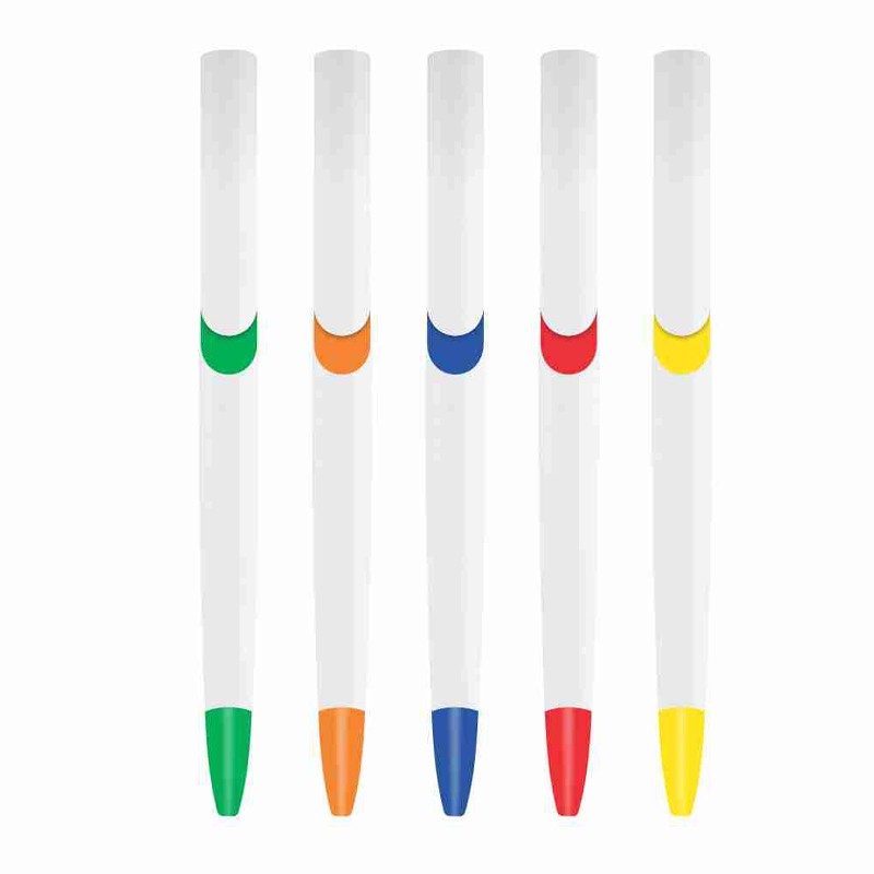 White Opac Ball Pen Mix Colors Parts