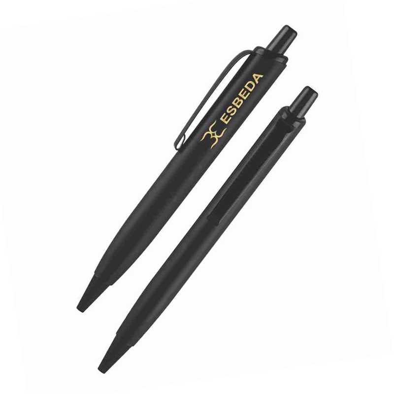 Full Black Plastic Ball Pen 1