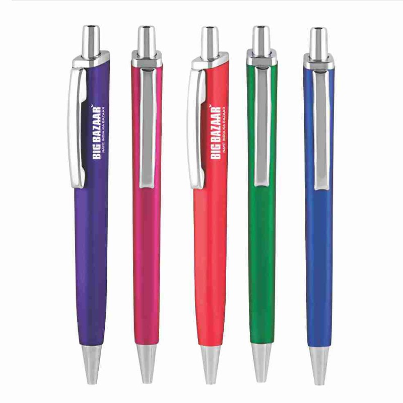 Square Metallic Plastic Ball Pen