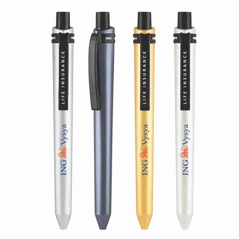 Pearl Color Plastic Ball Pen Black Parts