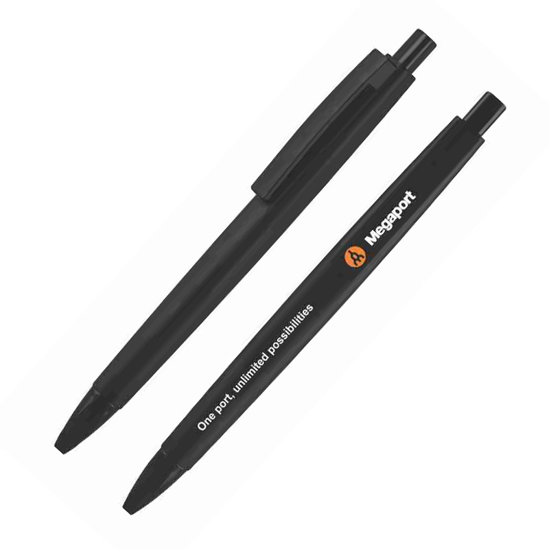 Full Black Plastic Ball Pen