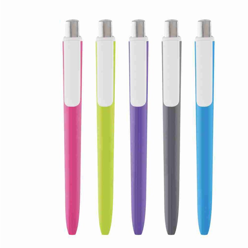 Opac Color Ball Pen White Clip