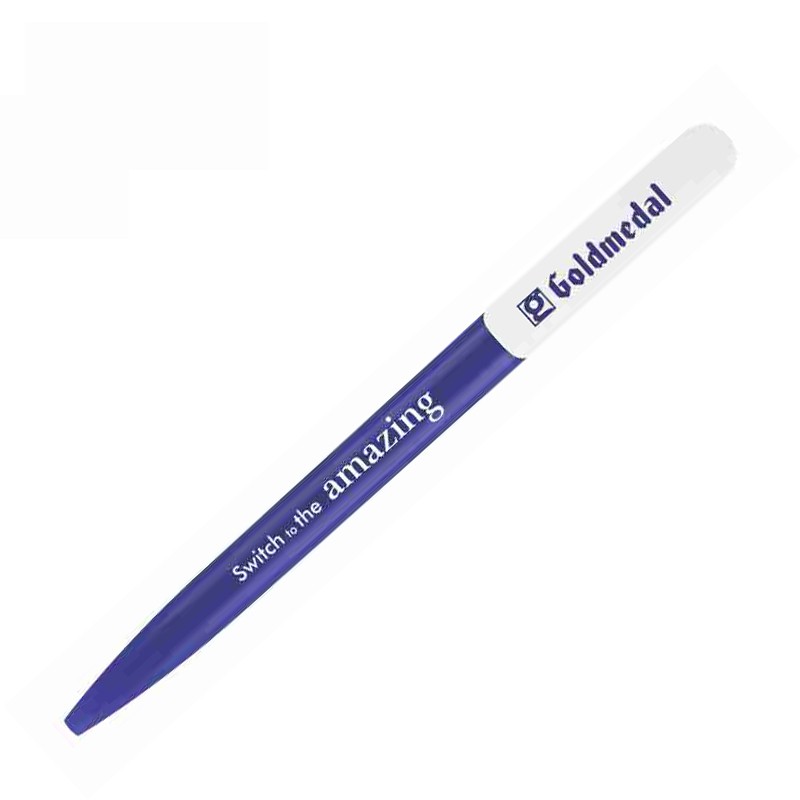 Half Opac Ball Pen White Clip