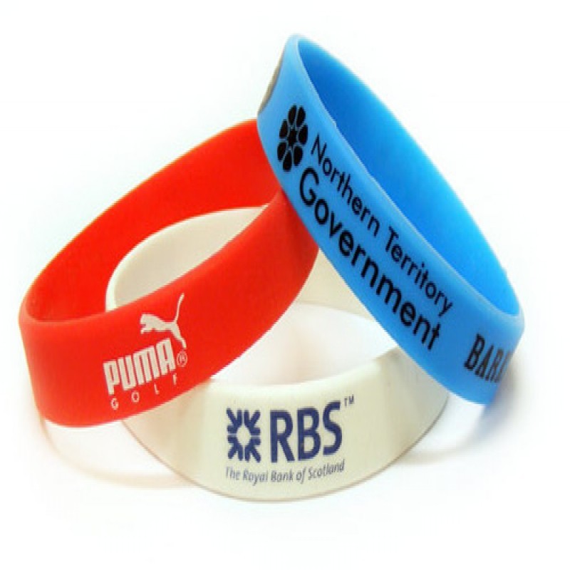 Embossed Single side print Wristband 12mm