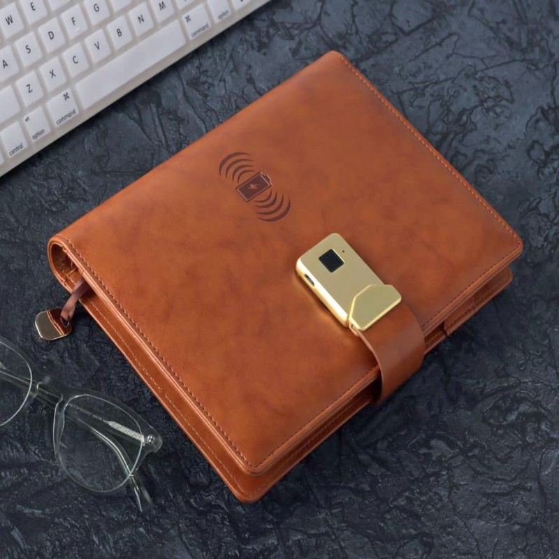 Biometric Finger Print Lock Powerbank Notebook