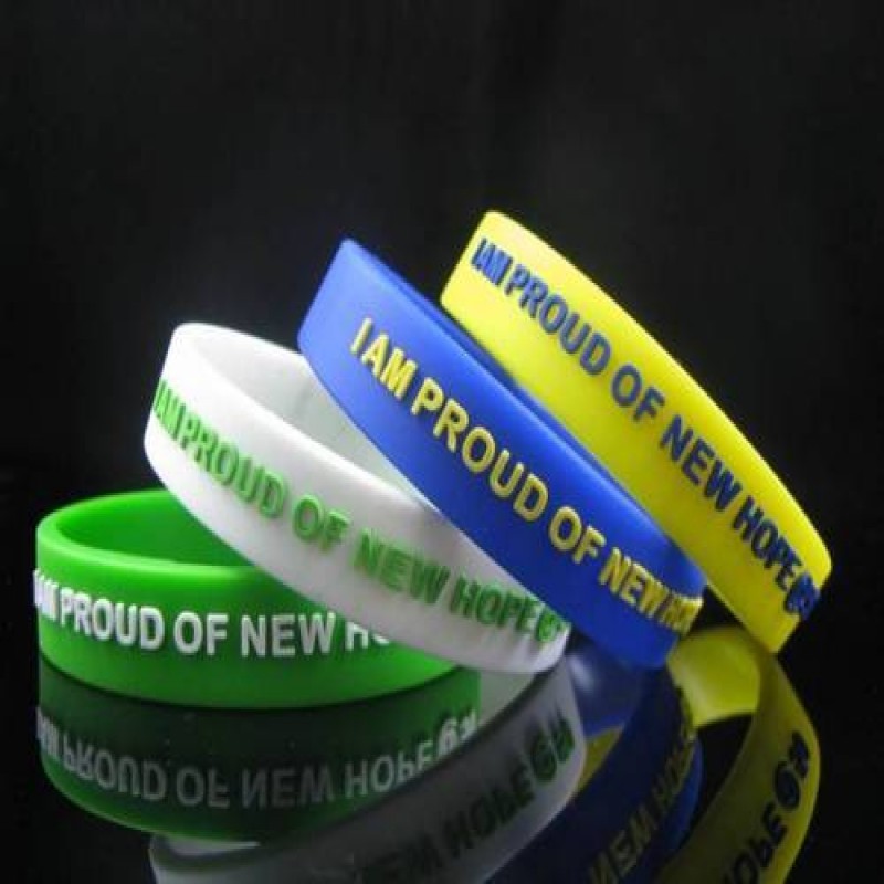 Embossed Single side print Wristband 18mm