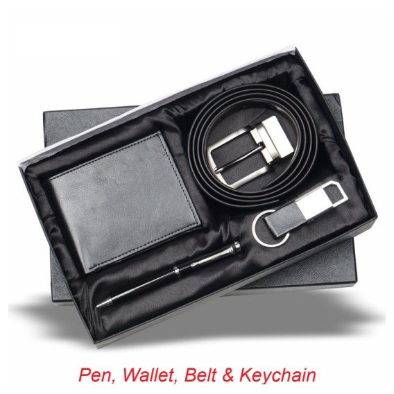 Pen, Wallet, Belt & Keychain