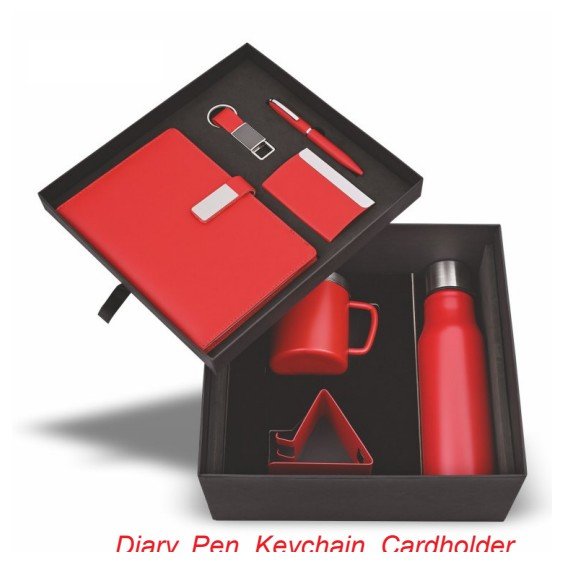 Diary, Pen, Keychain, Cardholder, Bottle, Mug & Mobile Stand