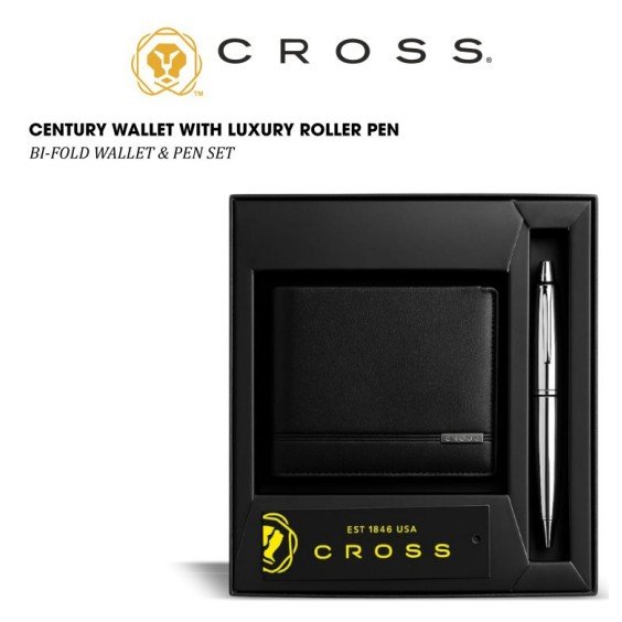Century Wallet + Luxury Roller Pen