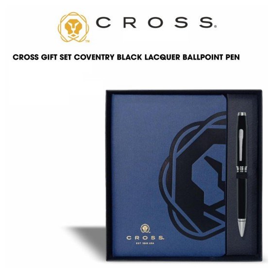 Coventry Blk Lacquer Pen with A5 Notebook