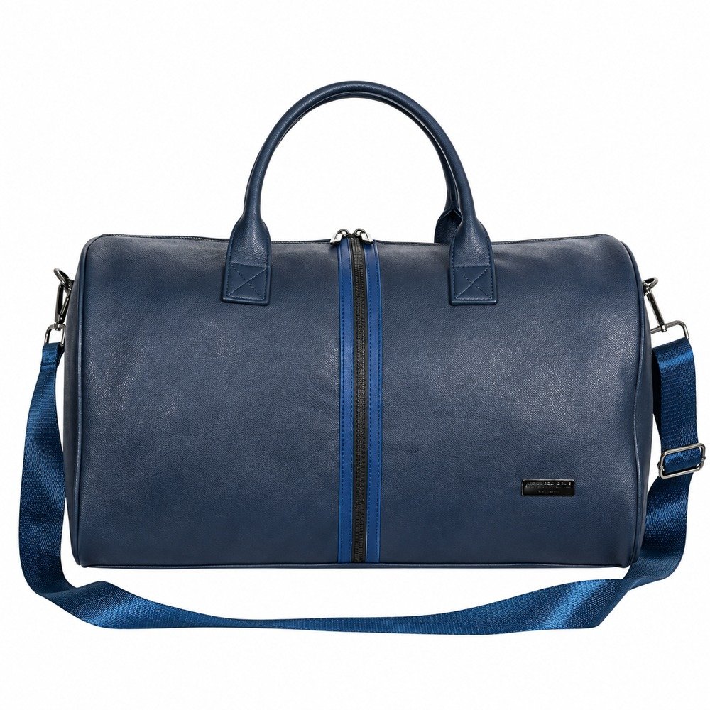 Kenneth Cole Stripe Duffle N.Blue
