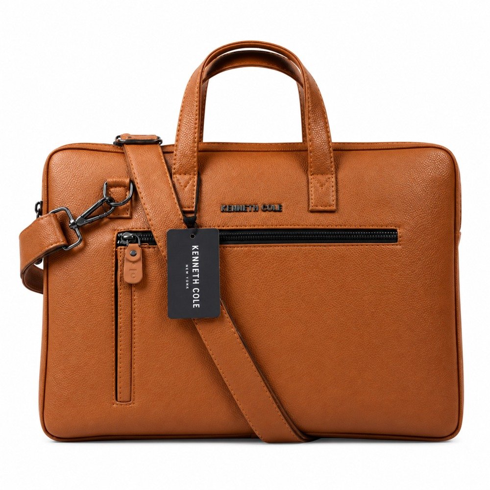Kenneth Cole Hampton Laptop Bag- Tan