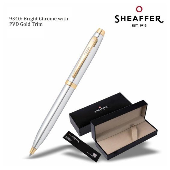 Sheaffer 100 9340 BP Chrome Gold Tone
