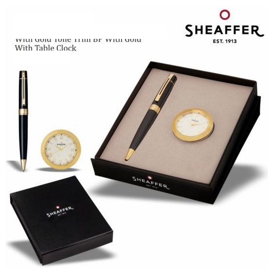 Sheaffer Gi Set 300 9325 BP + Table Clock