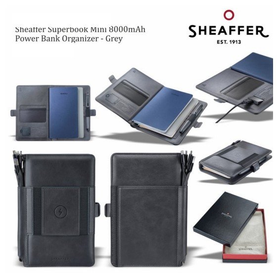 Sheaffer Mini 8000mAh Power Bank Organizer GREY