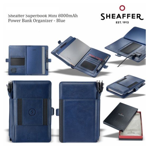 Sheaffer Mini 8000mAh Power Bank Organizer BLUE