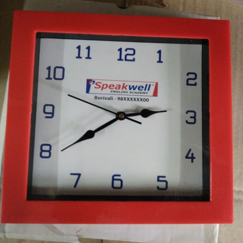 Square Wall Clock (9" x9")
