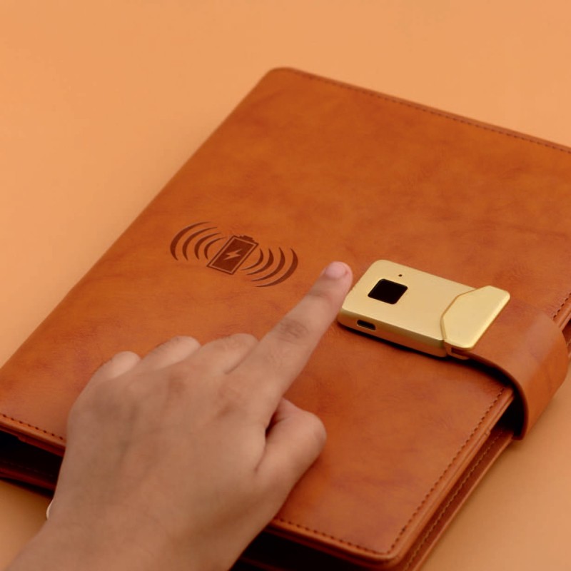 Biometric Finger Print Lock Powerbank Notebook