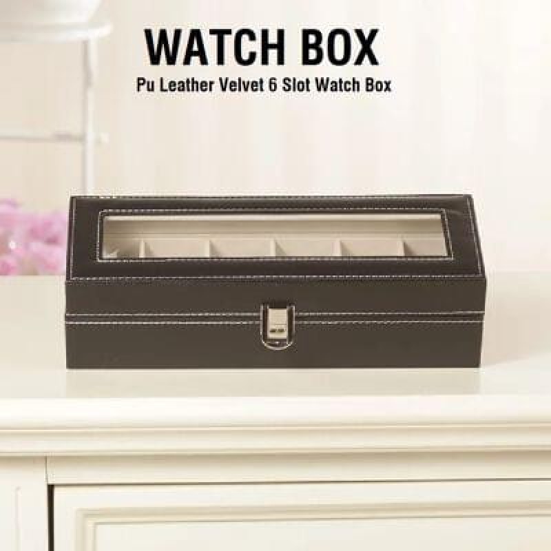 PU Leather Velvet Watch Box-6 Slot