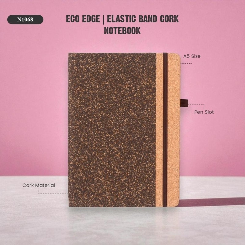 Eco Edge | Elastic Band Cork Notebook