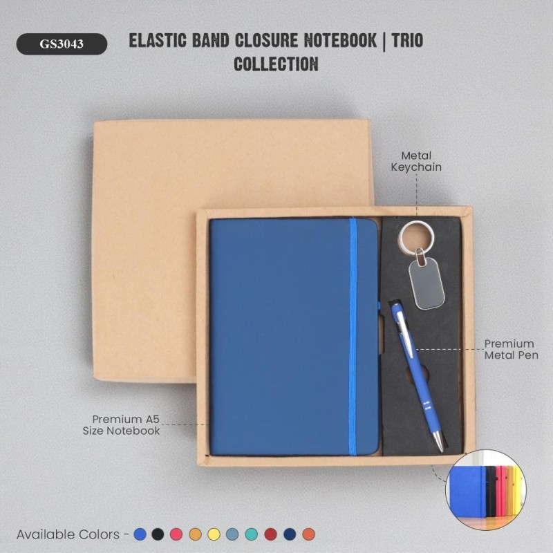 Elastic Band Closure Notebook | Trio Collection
