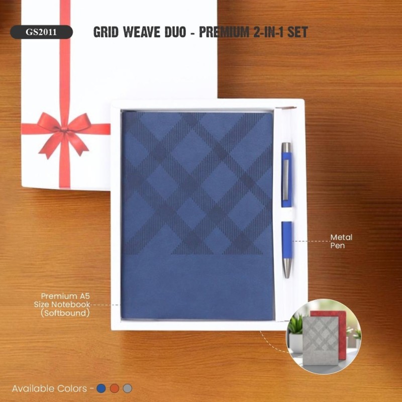 Grid Weave Duo – Premium 2-in-1 Set Softbound