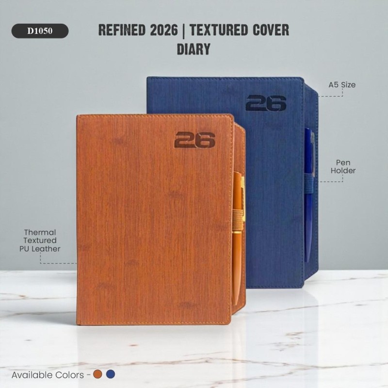 Refined 2026 | Textured Cover Diary