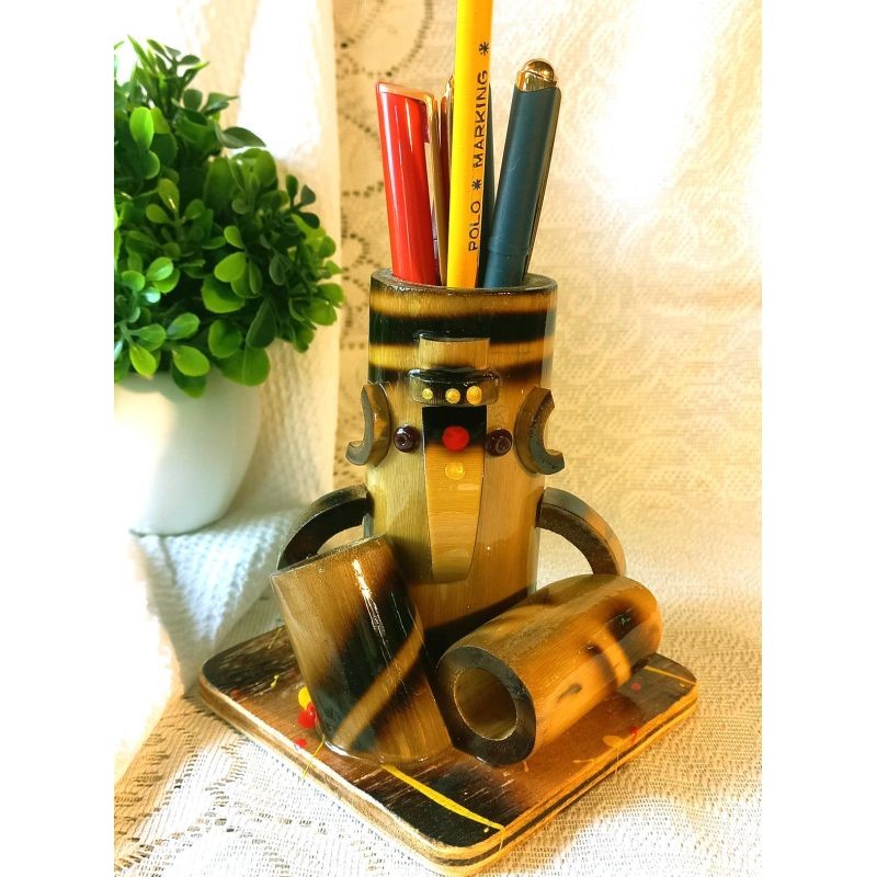 Bamboo Pen Stand